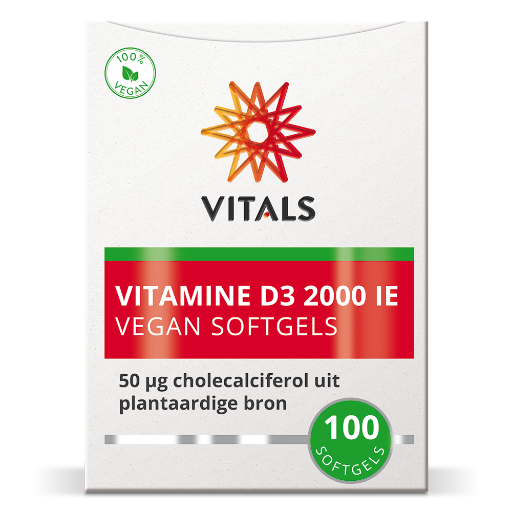 Vitals Vitamine D3 2000 ie Vegan (100 softgels - image 2
