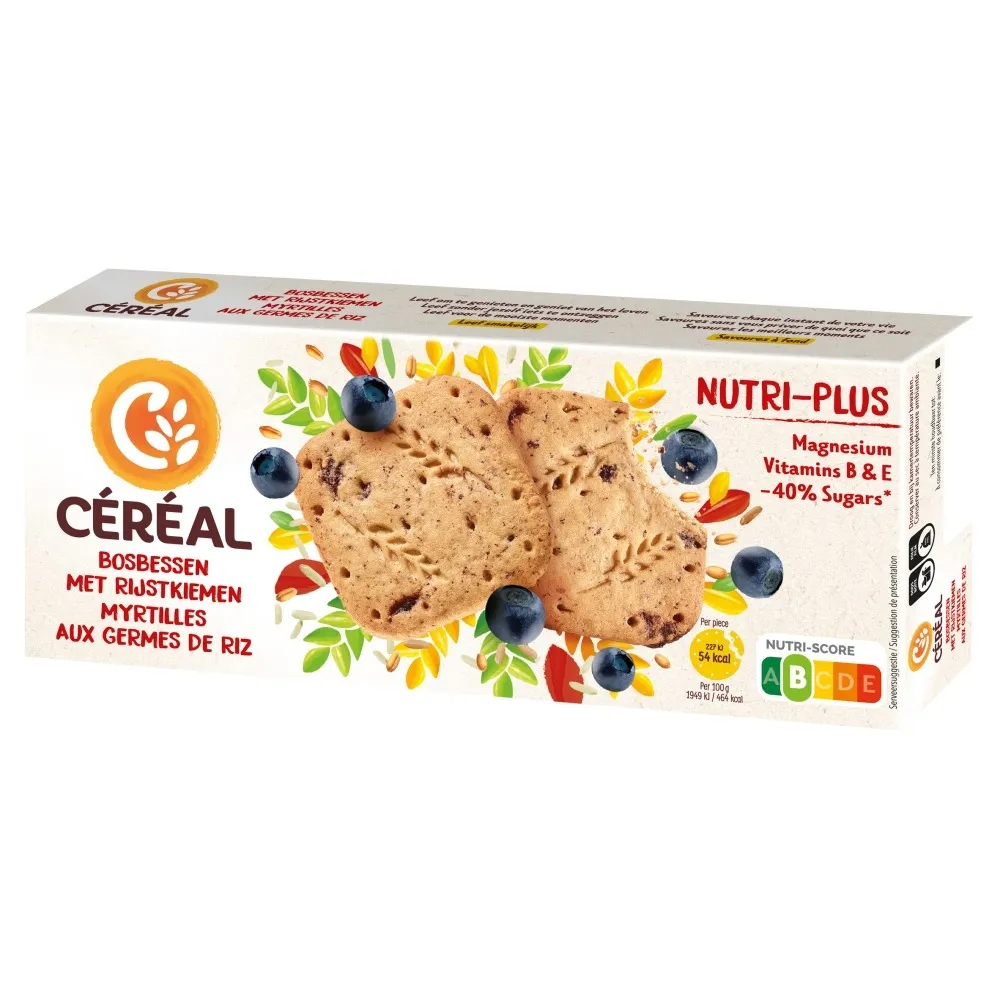 Céréal Zandkoekjes Met Bosbessen En Rijstkiemen (3 x 4 stuks)