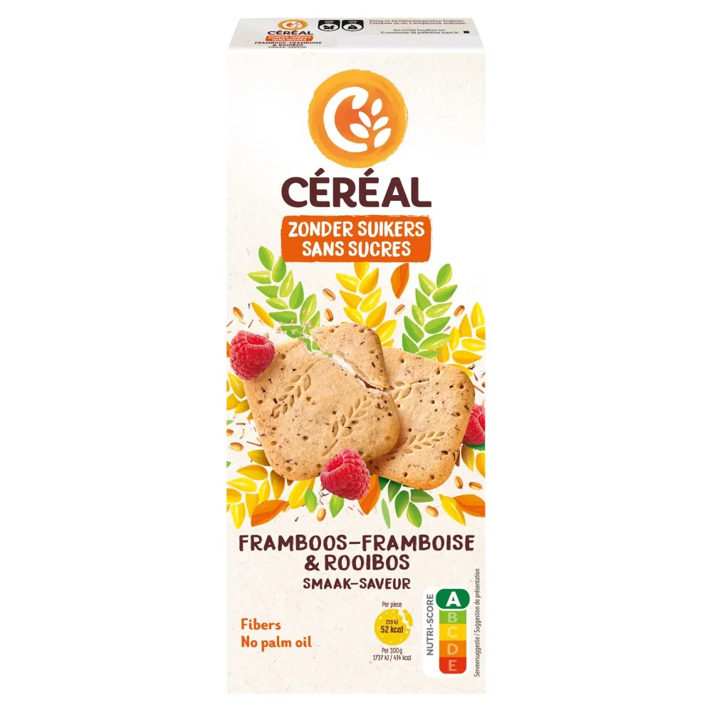 Céréal Framboos Rooiboskoekjes (150 gr)