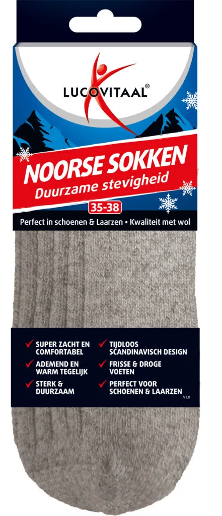 Lucovitaal Noorse sokken 35-38 (1 paar)