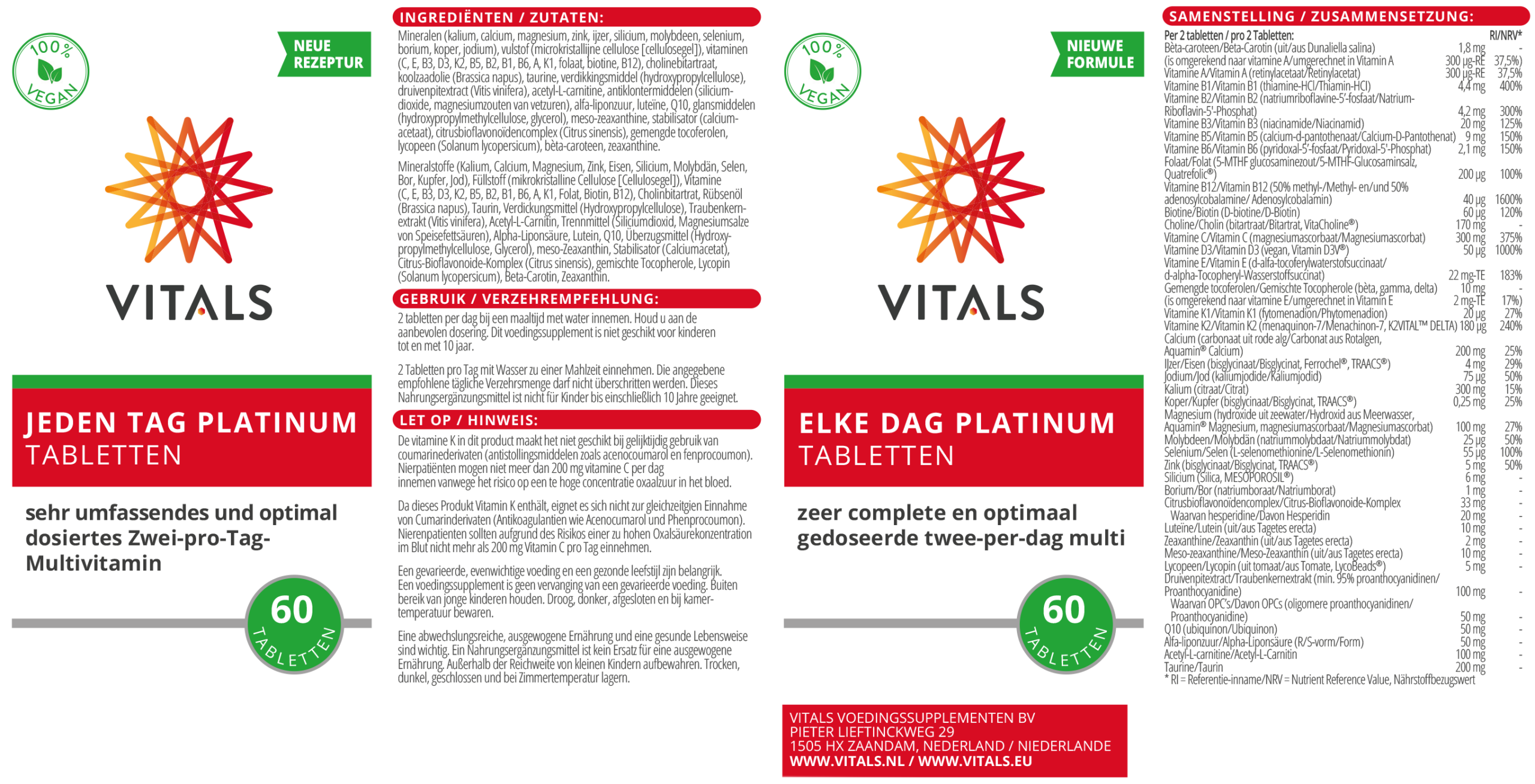 Vitals Elke Dag Platinum (60 capsules) - image 3