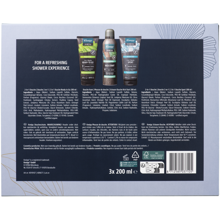 Kneipp Luxe geschenk set Men Shower (3 x 200 ml) - image 2