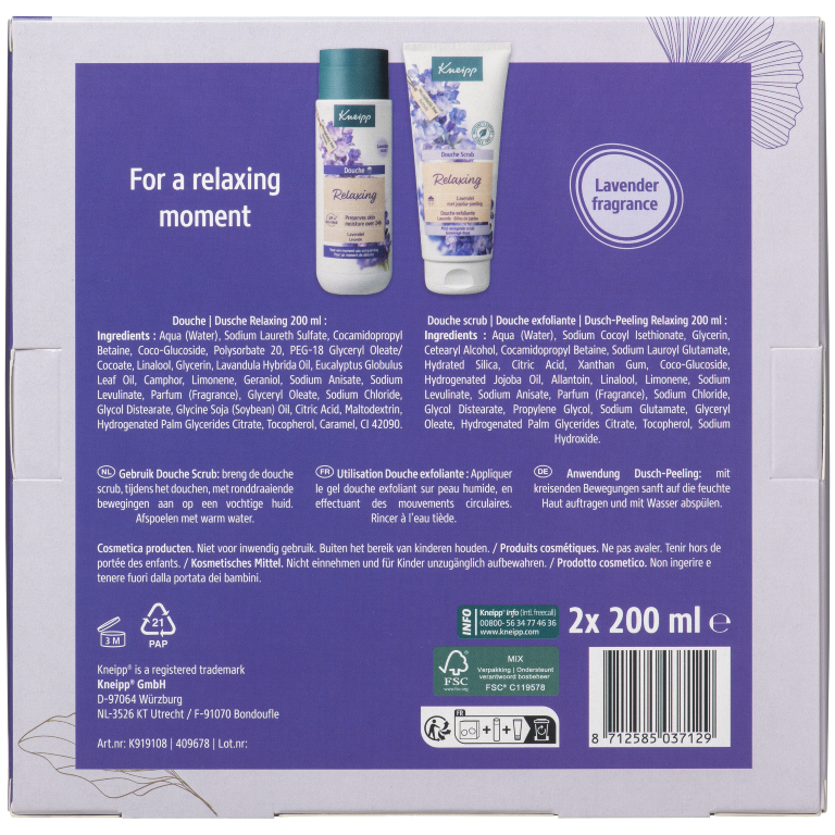 Kneipp Geschenk Set Relaxing Favourites (2 X 200 ml) - image 2