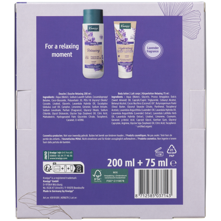 Kneipp Geschenk set Relaxing Moments (1 x 200 ml + 1 x 75 ml) - image 2