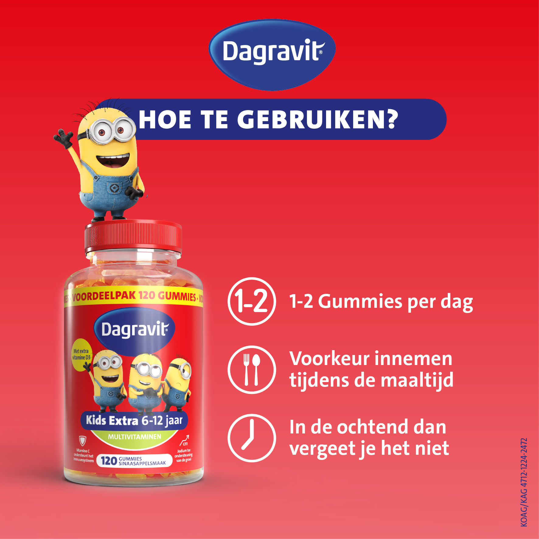 Dagravit Kids Multi 6-12 Jaar Vitaminions Gummies (120 gummies) - image 4