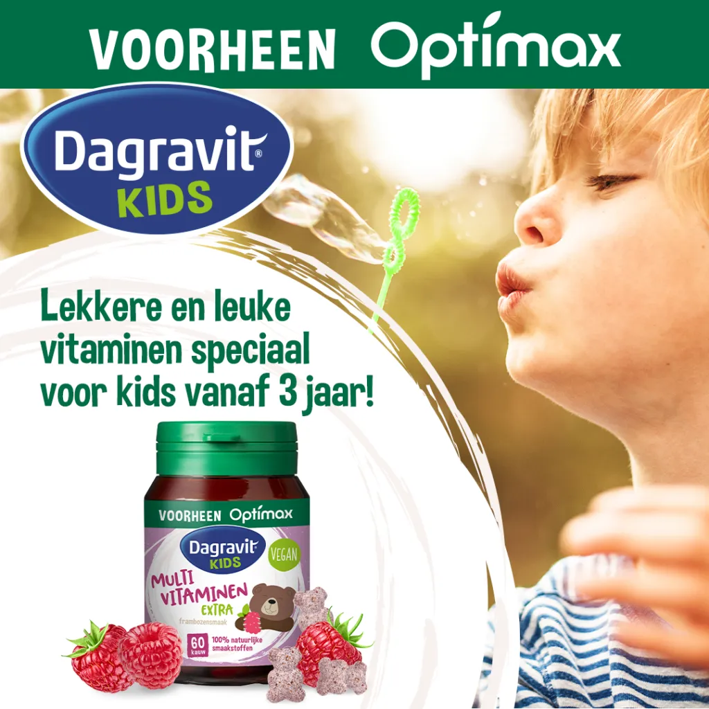 Dagravit Natural Kids Extra Multi (60 kauwtabletten)
