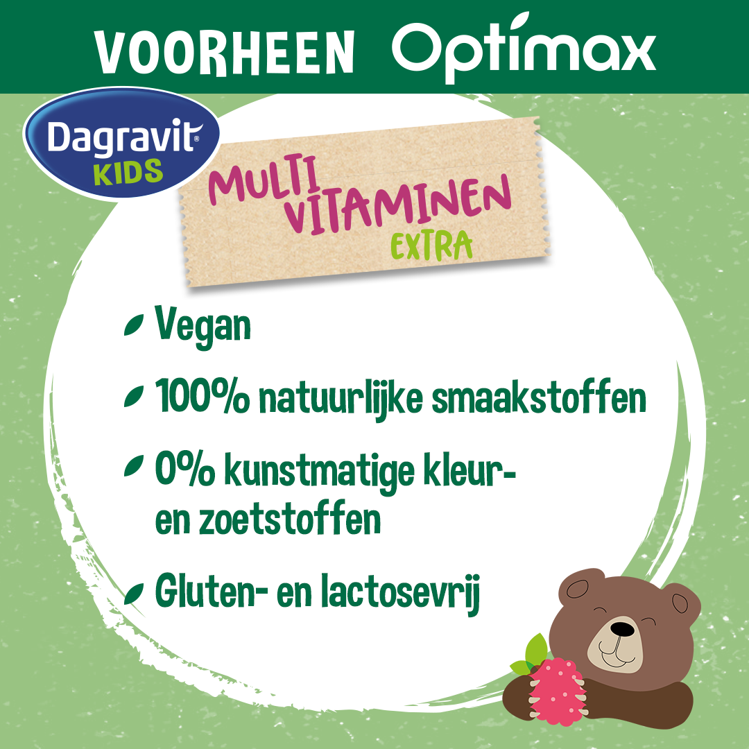 Dagravit Natural Kids Extra Multi (60 kauwtabletten)