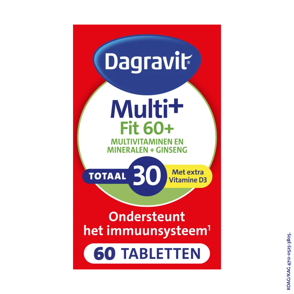 Dagravit Totaal 30 Fit 60+ Multivitaminen (60 tabletten)