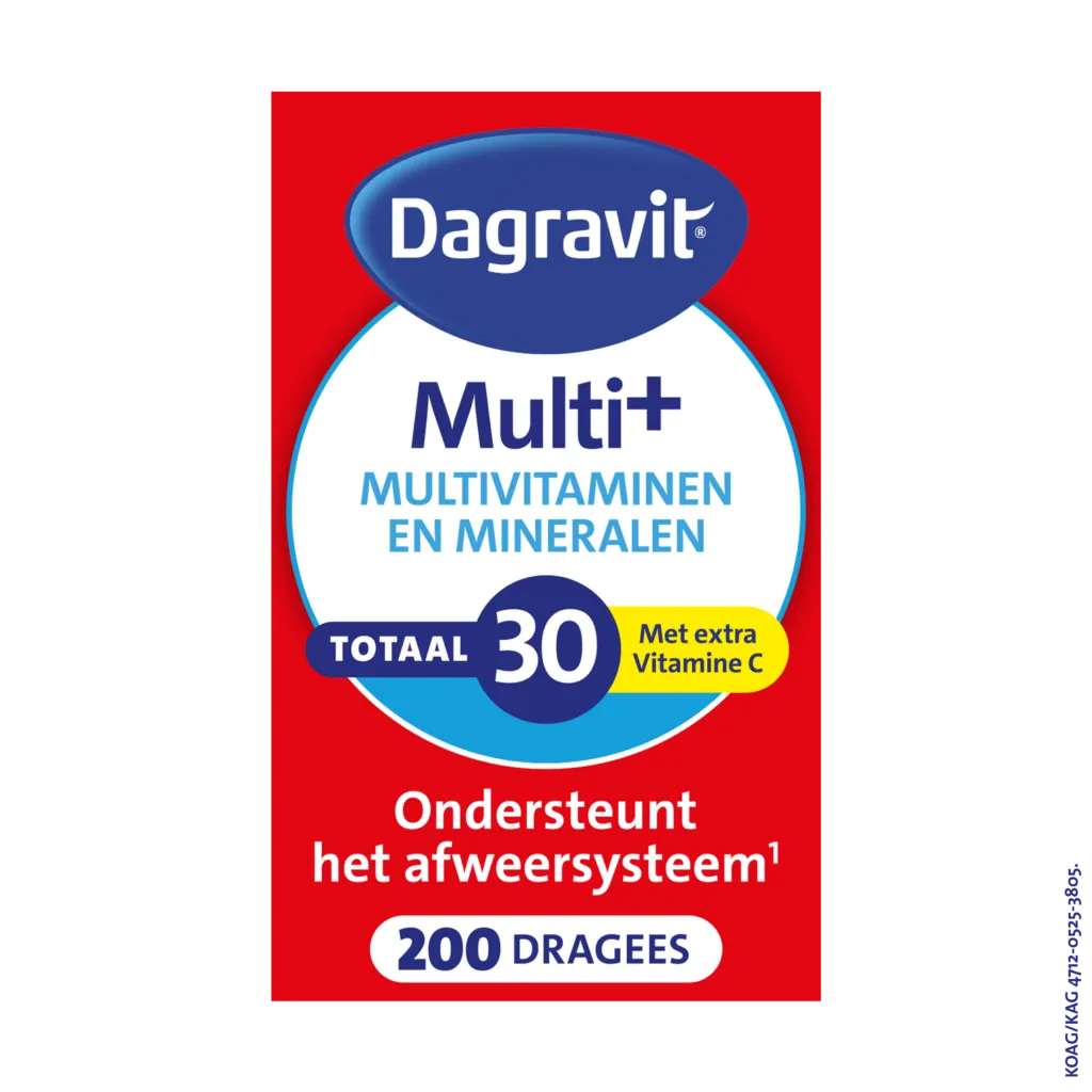 Dagravit Totaal 30 Multivitaminen (200 dragees)