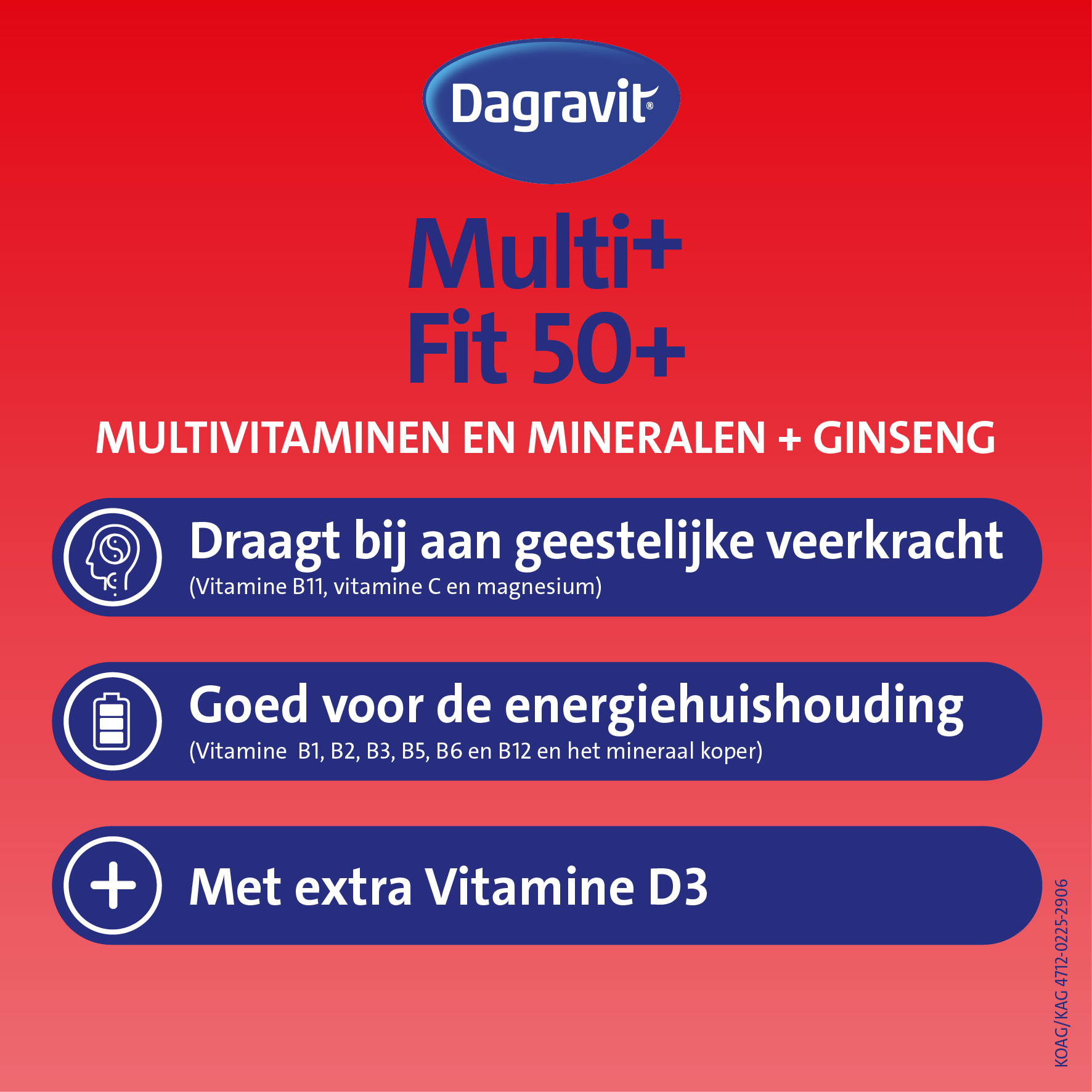 Dagravit Totaal 30 Vitaal 50+ Multivitaminen (100 tabletten)