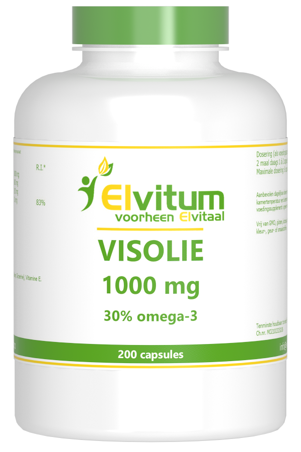 Elvitum Visolie 1000mg Omega 3 30% (200 capsules)