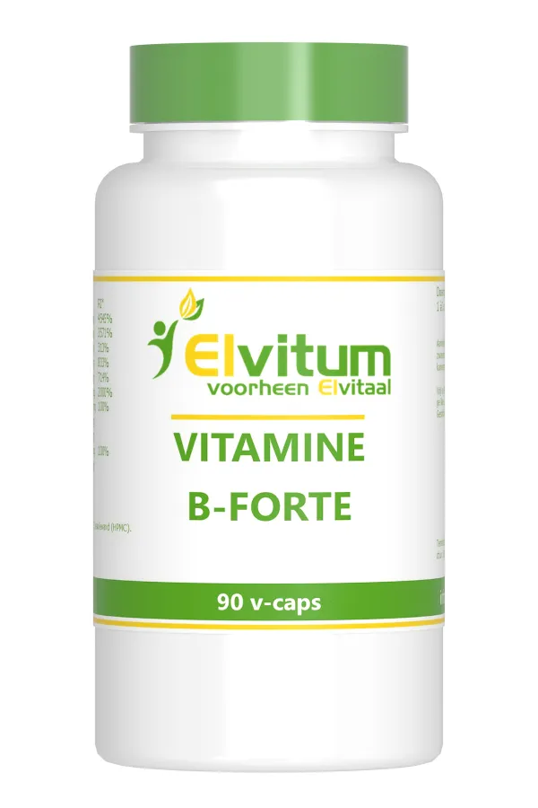 Elvitum Vitamine B-Forte Gistvrij (90 vega capsules)
