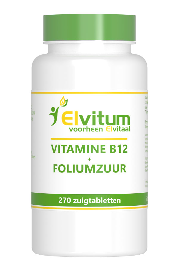 Elvitum Vitamine B12 1000Mcg + Foliumzuur (270 zuigtabletten)