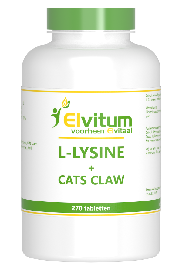 Elvitum L-Lysine Cats Claw (270 tabletten)