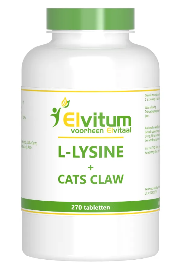 Elvitum L-Lysine Cats Claw (270 tabletten)