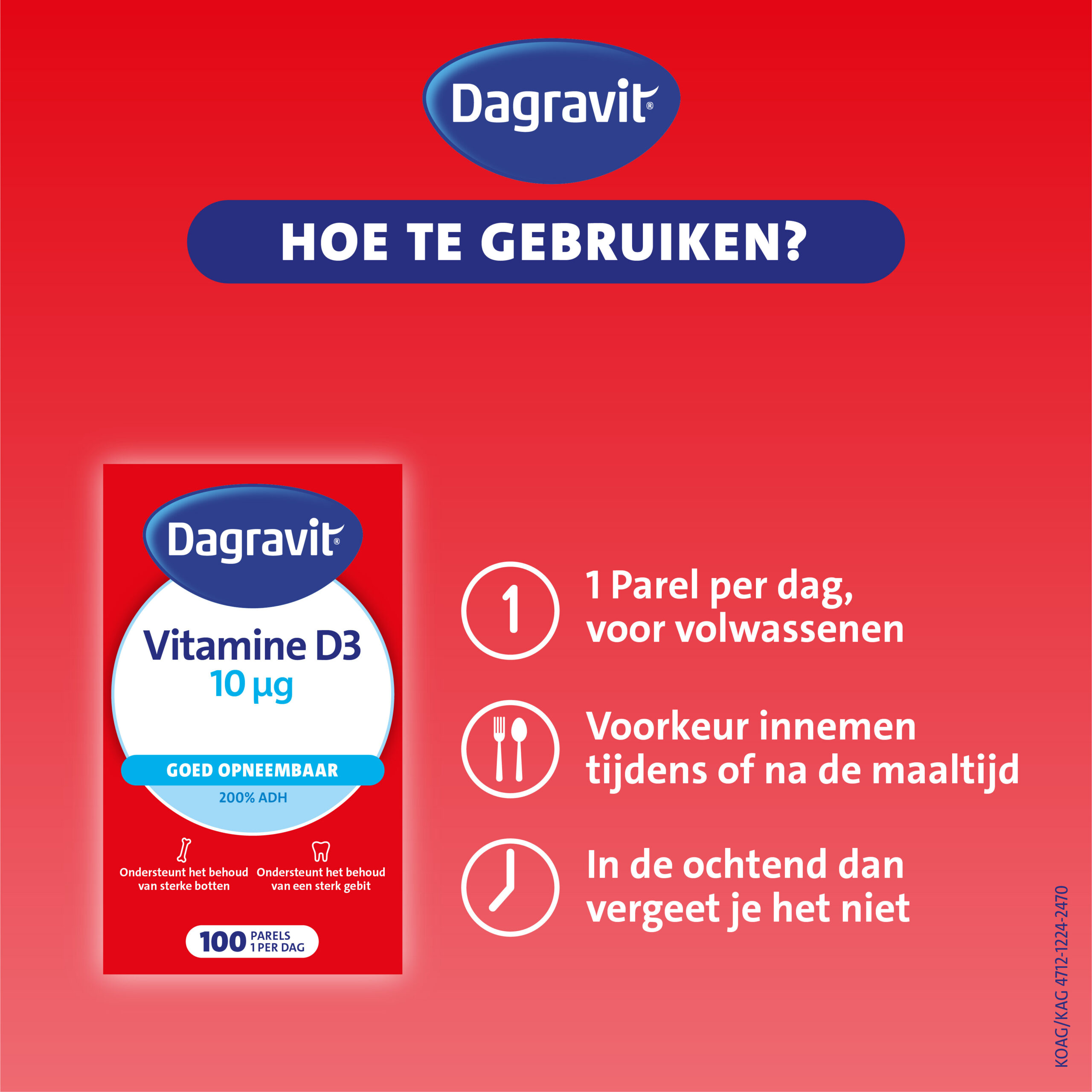 Dagravit Vitamine D pearls 400IU (100 stuks) - image 3