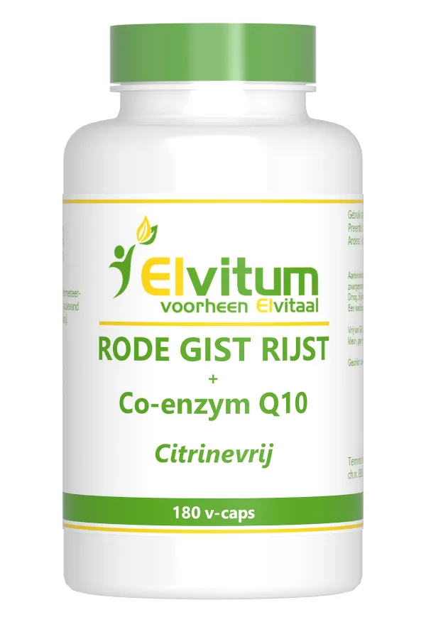 Elvitum Rode Gistrijst + Q10 (180 capsules)