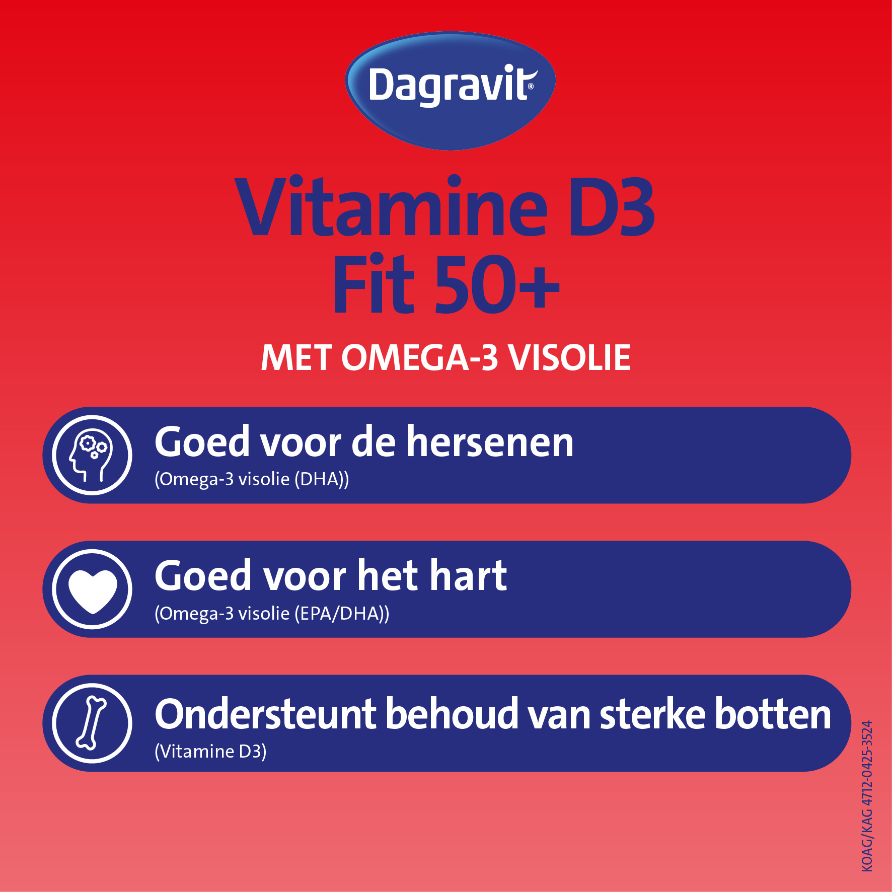 Dagravit Vitaal 50+ Vitamine D + Omega-3 Visolie (90 capsules)