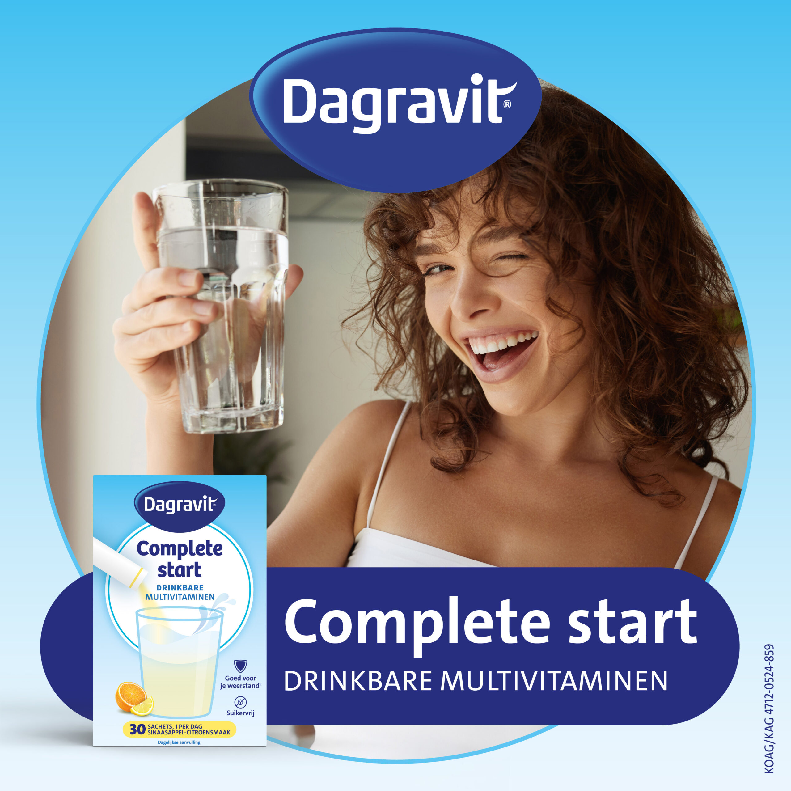 Dagravit Complete Start Drinkbare Multivitaminen Citroen-Sinaasappel (30 sachets)