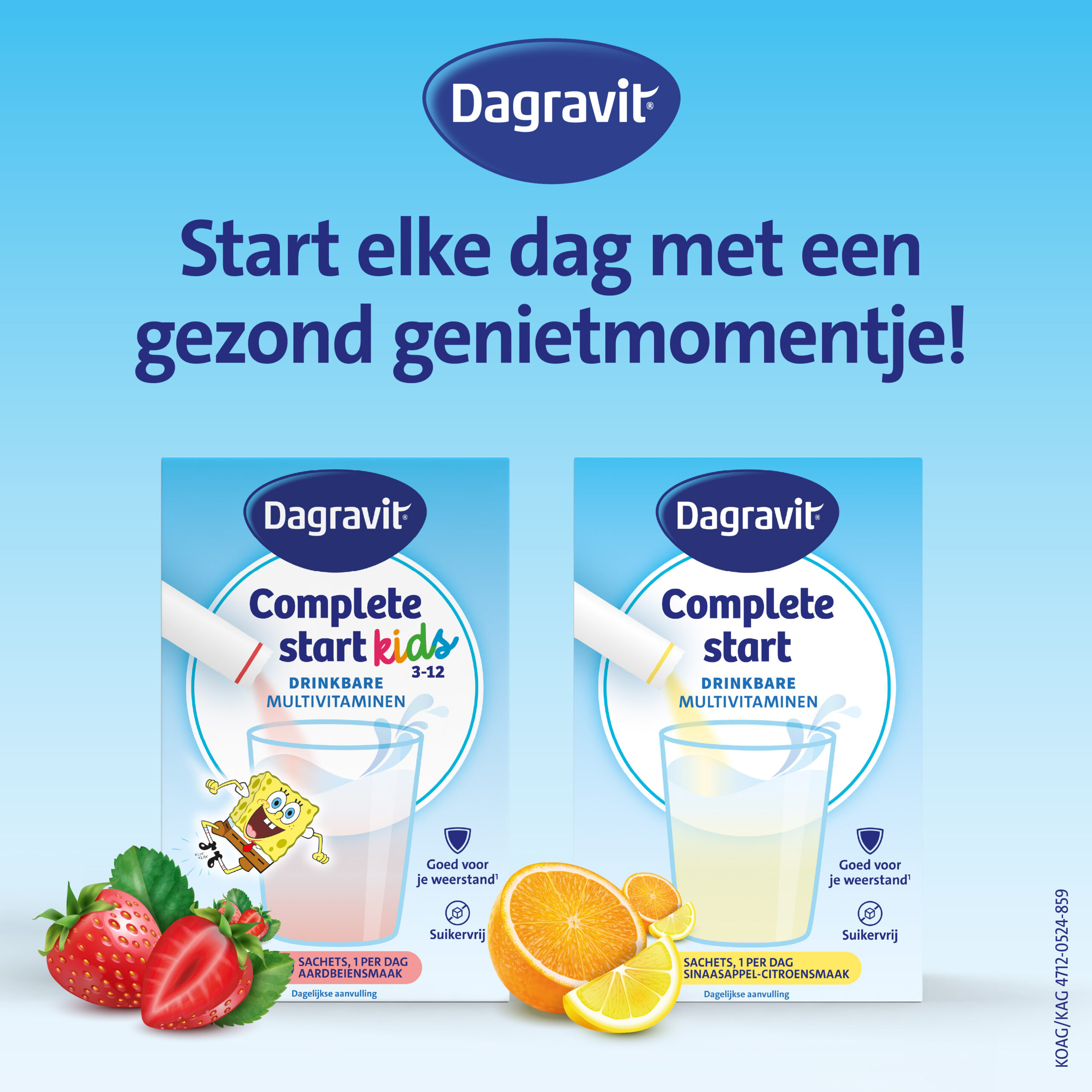 Dagravit Complete Start Drinkbare Multivitaminen Citroen-Sinaasappel (30 sachets) - image 5