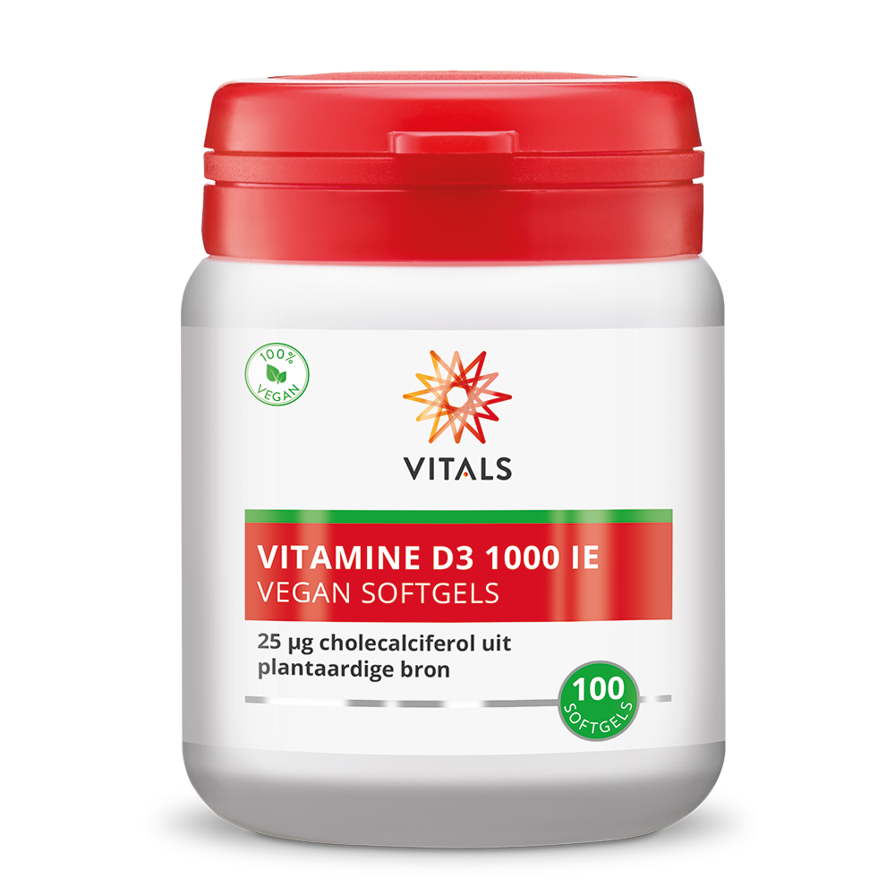 Vitamine D3 1000 ie Vegan Softgels (100 stuks)