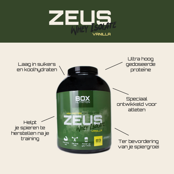 Box Nutrition Zeus - Whey Isolaat Vanille (2500 gr)