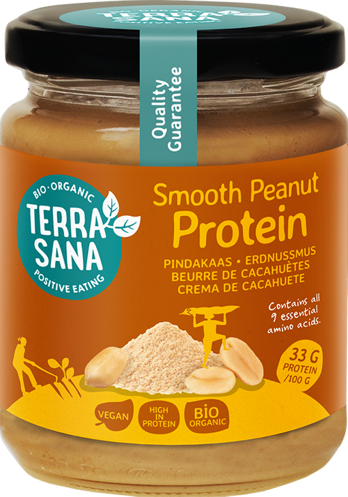 TerraSana Proteïne Pindakaas Fijn (250 gr)