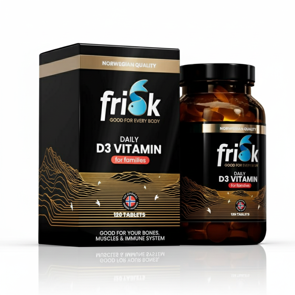 Frisk Vitamin D3 Daily For Families (120 tabletten)