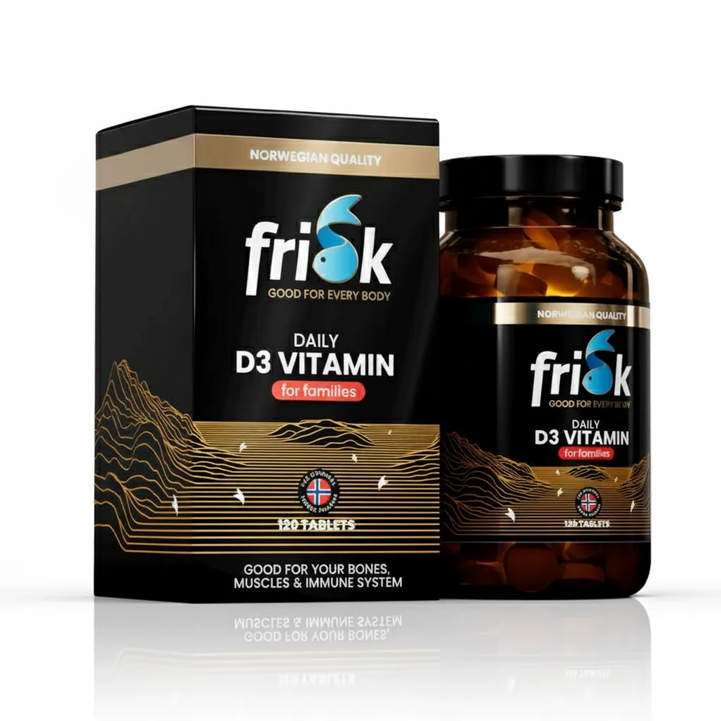 Frisk Vitamin D3 Daily For Families (120 tabletten)