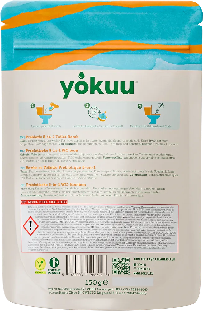 Yokuu Probiotic Toilet Bomb Thyme & Seasalt (10 stuks)