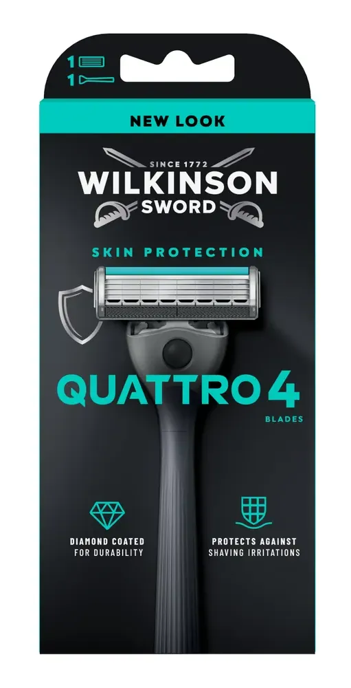 Wilkinson Quattro Essential 4 Blades Scheerapparaat (1 stuk)