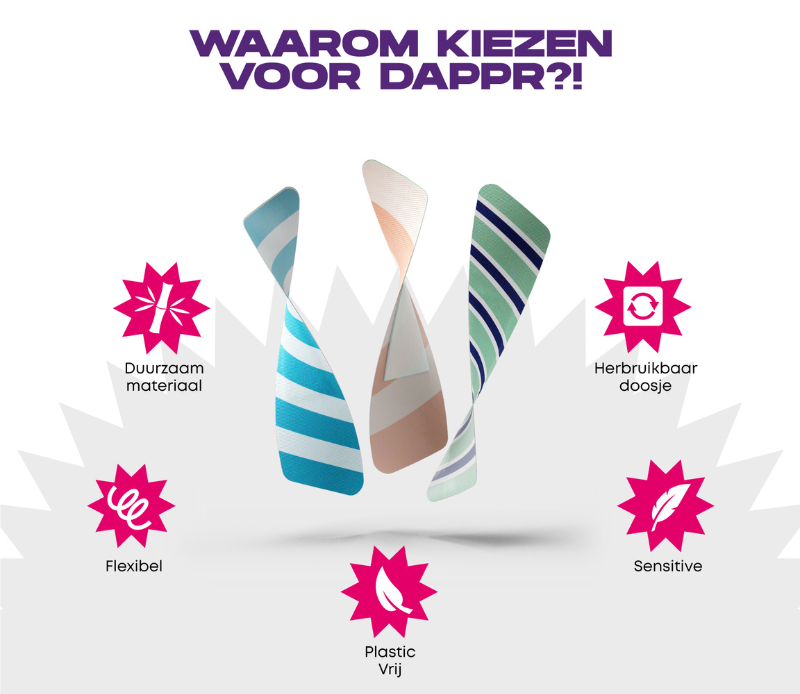 Dappr Sensitive Pleisters Stripes (30 stuks) - image 3