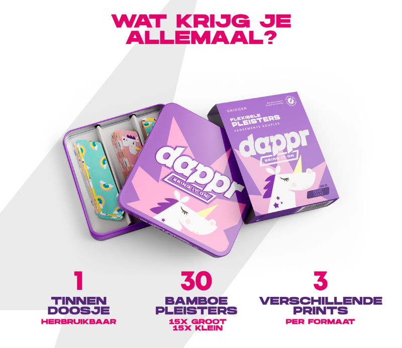 Dappr Sensitive Pleisters Unicorn (30 stuks) - image 2