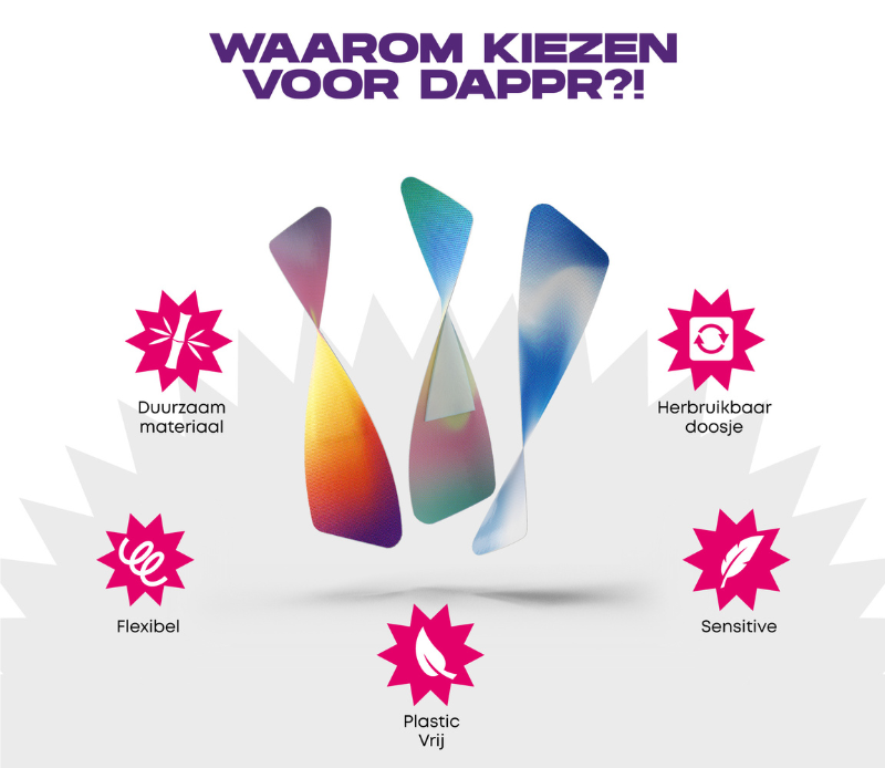 Dappr Sensitive Pleisters Tie Dye (21 stuks) - image 4