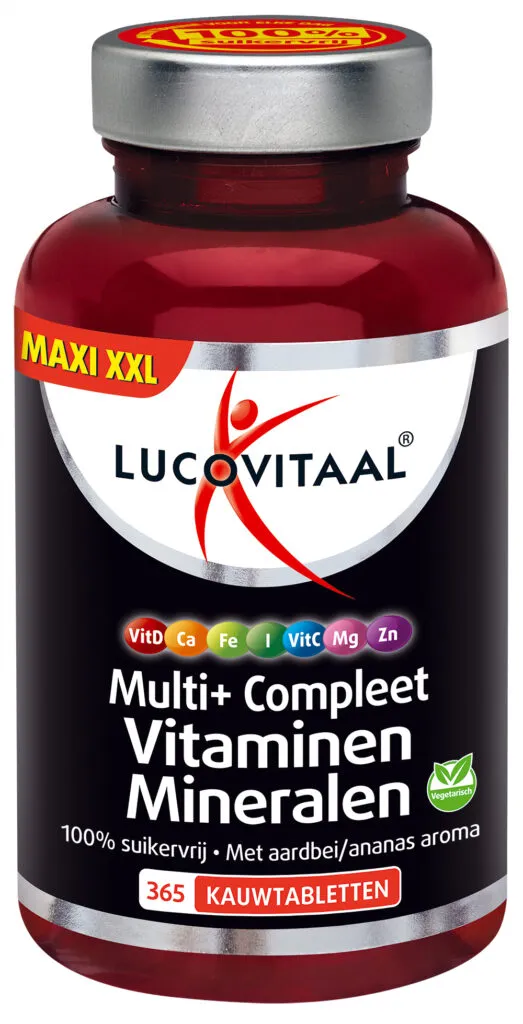 Lucovitaal Multi+ Compleet Vitaminen & Mineralen (365 kauwtabletten)