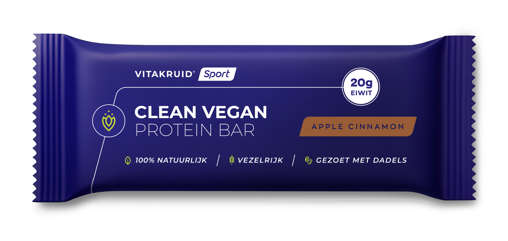 Vitakruid Clean Vegan Protein Bar Apple Cinnamon (12 x 80 gr)