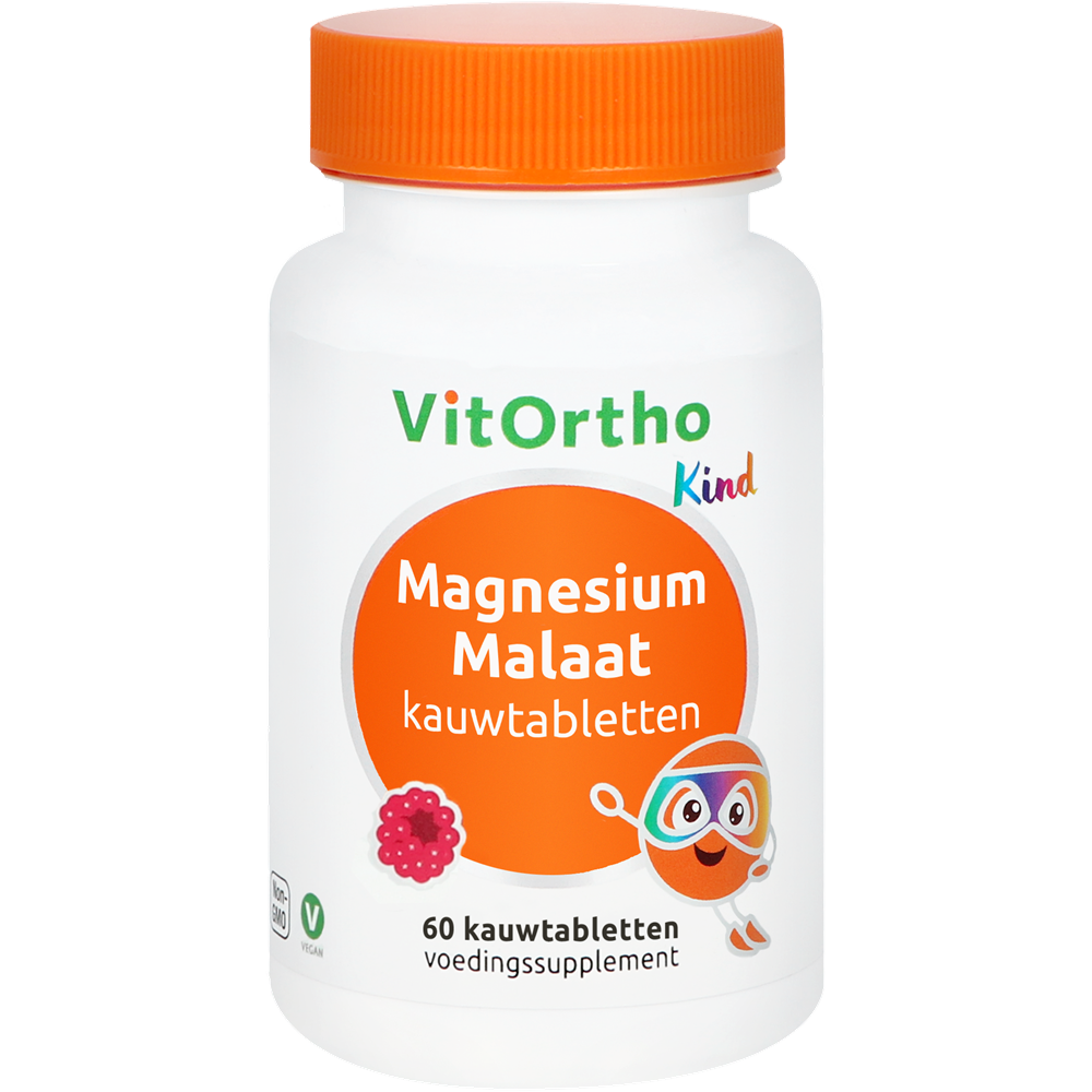 VitOrtho Magnesium Malaat kauwtabletten Kind (60 kauwtabletten)