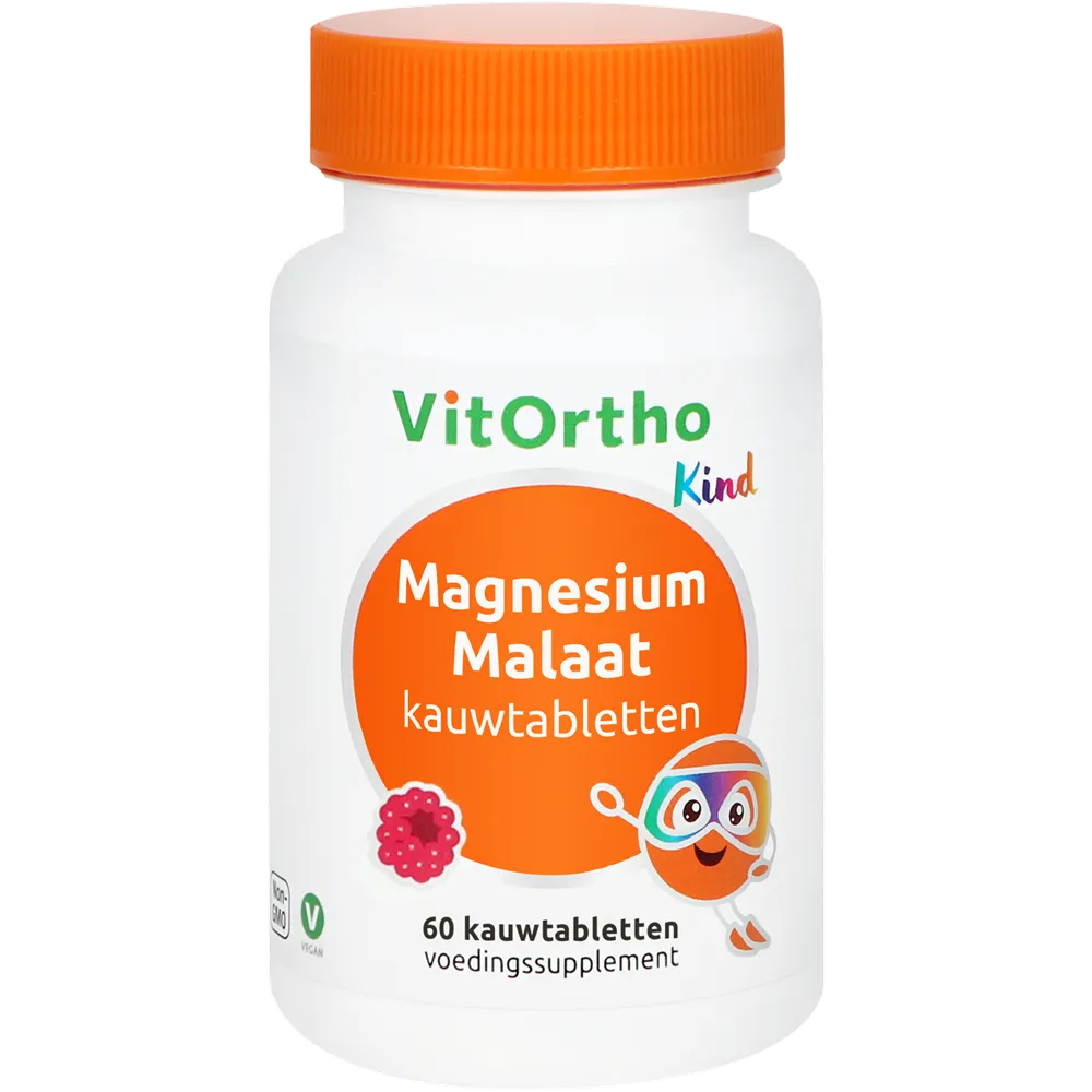 VitOrtho Magnesium Malaat kauwtabletten Kind (60 kauwtabletten)