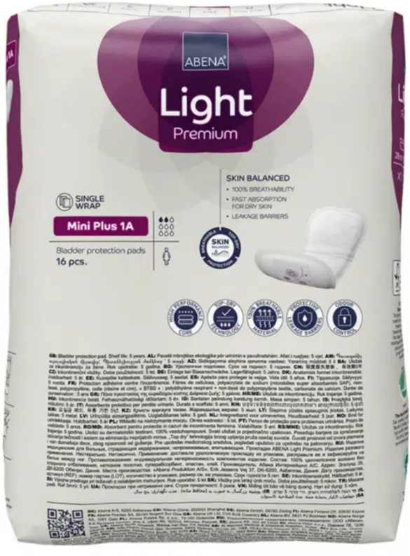 Abena Light Premium Mini Plus 1a Inlegverband (16 stuks)