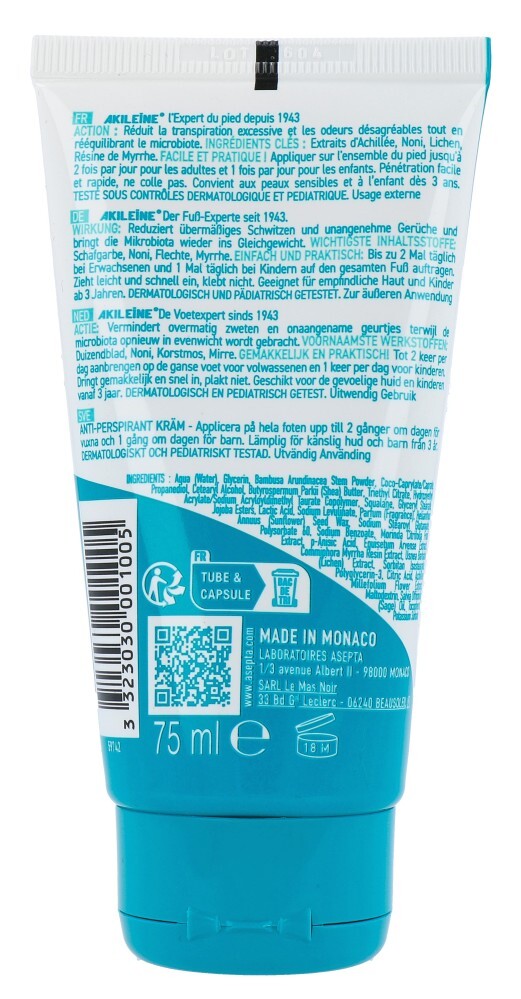 Akileine Crème Anti-transpiratie (50 ml)