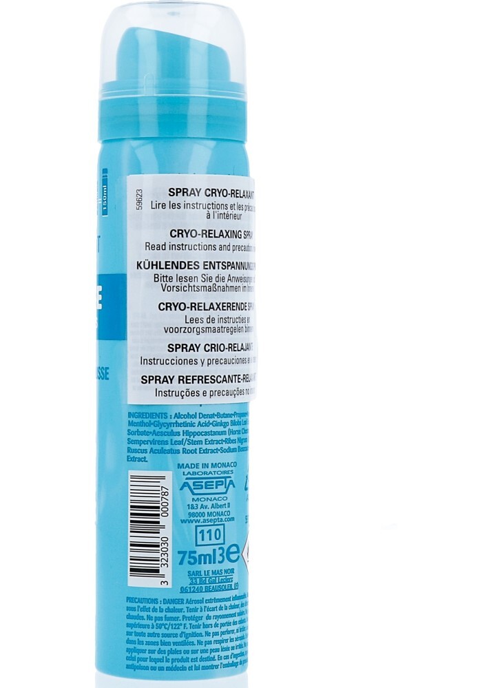 Akileine Cryo Relaxing Spray - voor Vermoeide Benen (75 ml)