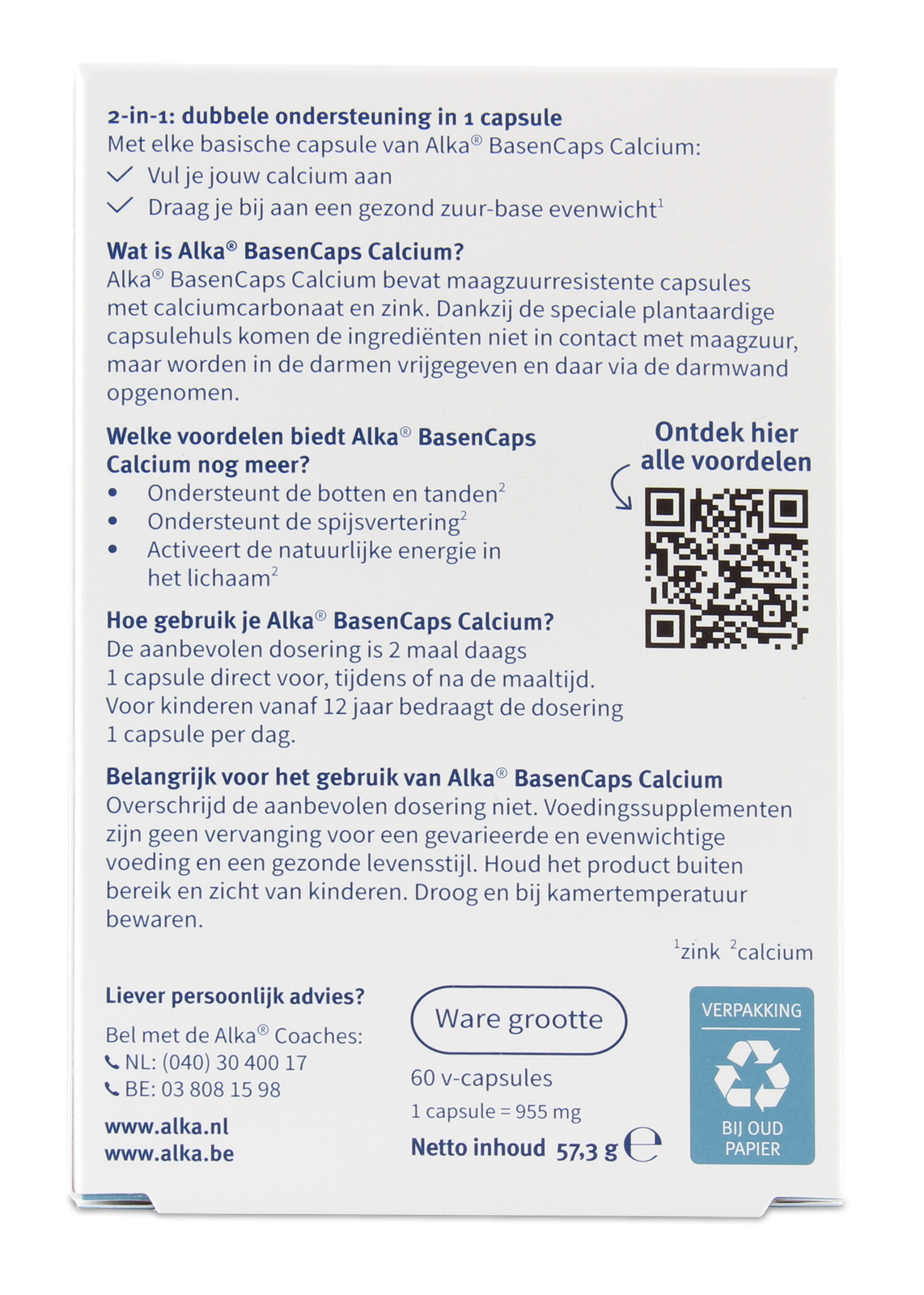 Alka Basencaps Calcium 2in1 Capsules (60 capsules) - image 2