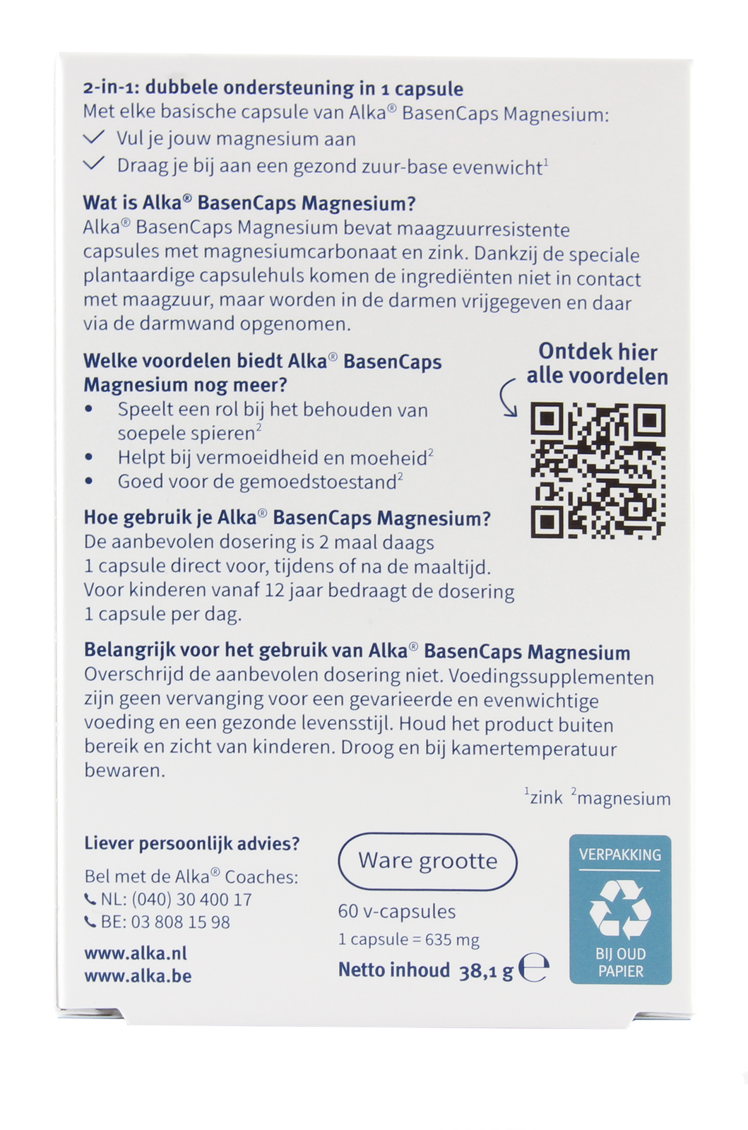 Alka Basencaps Magnesium 2in1 Capsules (60 capsules) - image 2