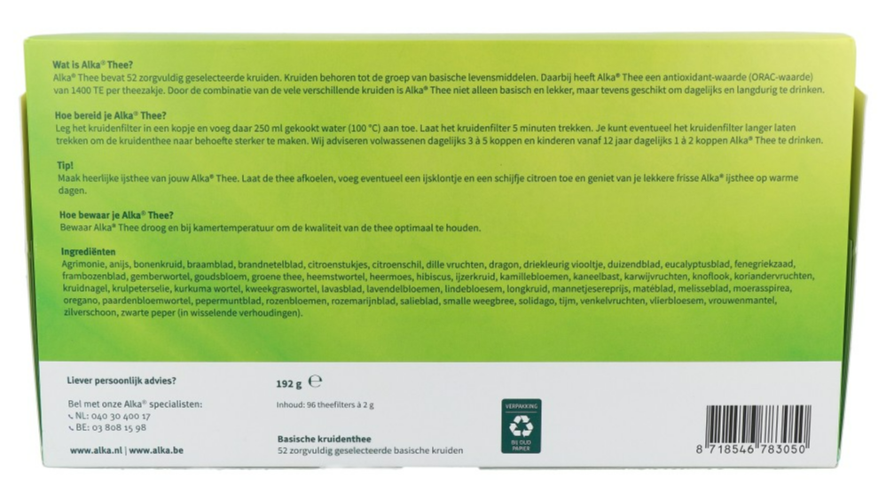 Alka Basische Kruidenthee (96 stuks)