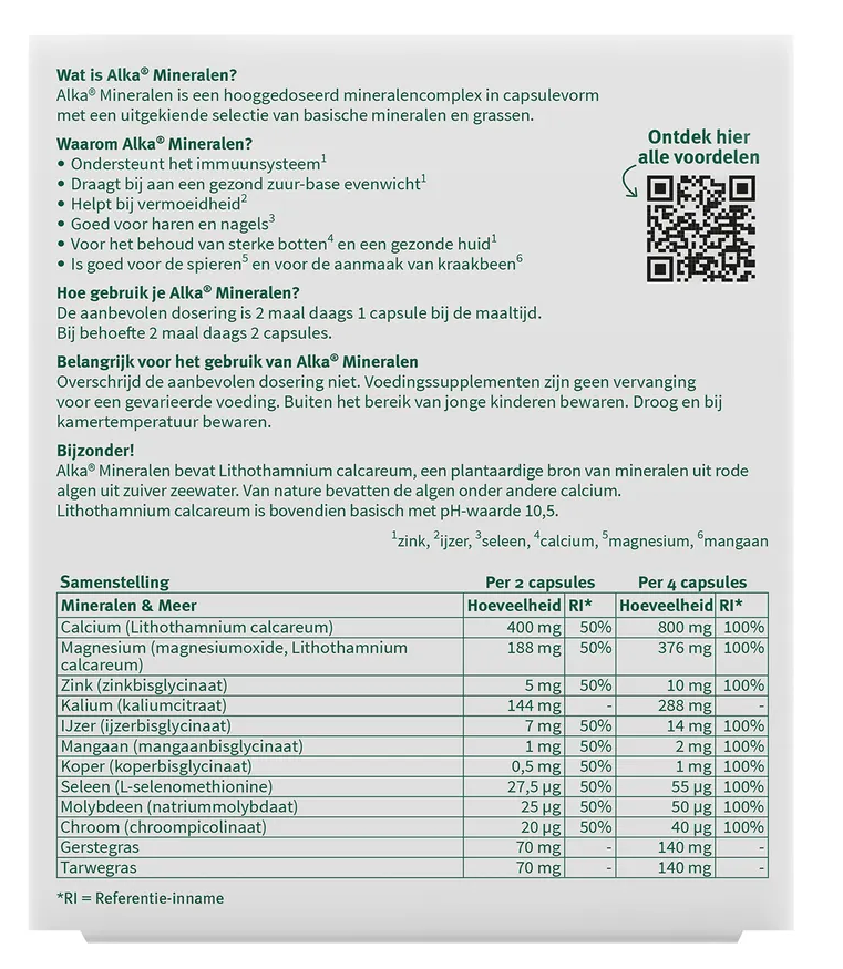Alka Mineralen Capsules (60 vegetarische capsules) - image 2