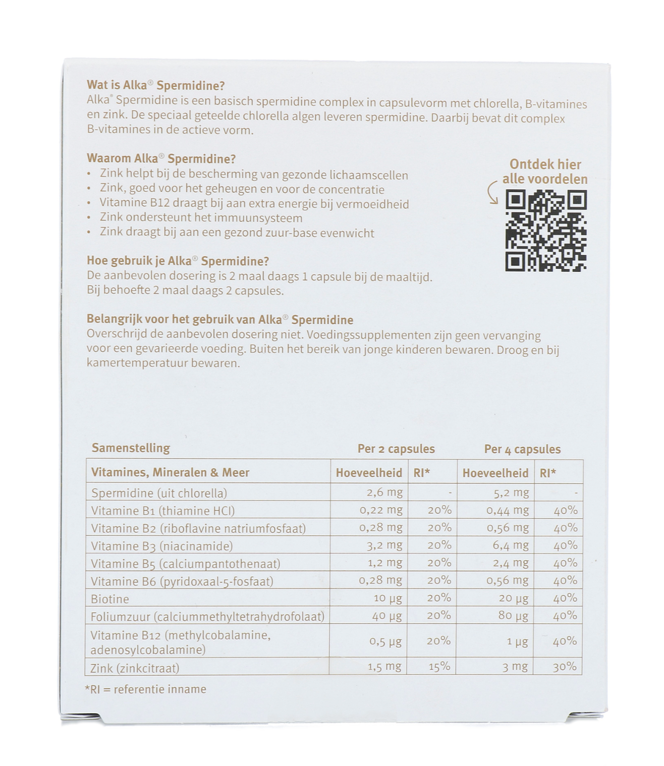 Alka Spermidine Capsules (60 capsules)