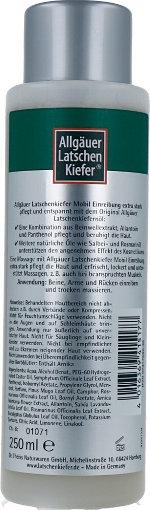 Allgäuer Latschenkiefer Mobil Einreibung Extra Sterk (250 ml)