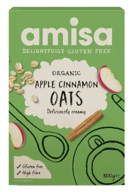 Amisa Pure Porridge Oats Apple & Cinnamon Spice (300 gr)