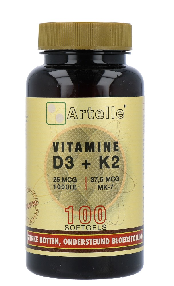 Artelle Vitamine D3 & K2 Softgels (100 stuks)