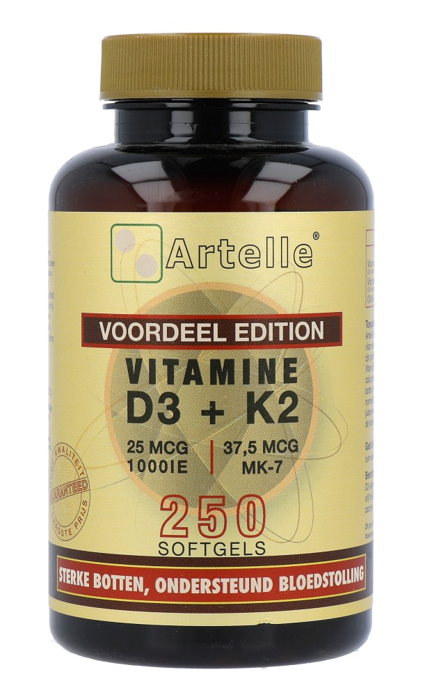 Artelle Vitamine D3 & K2 Softgels (250 stuks)